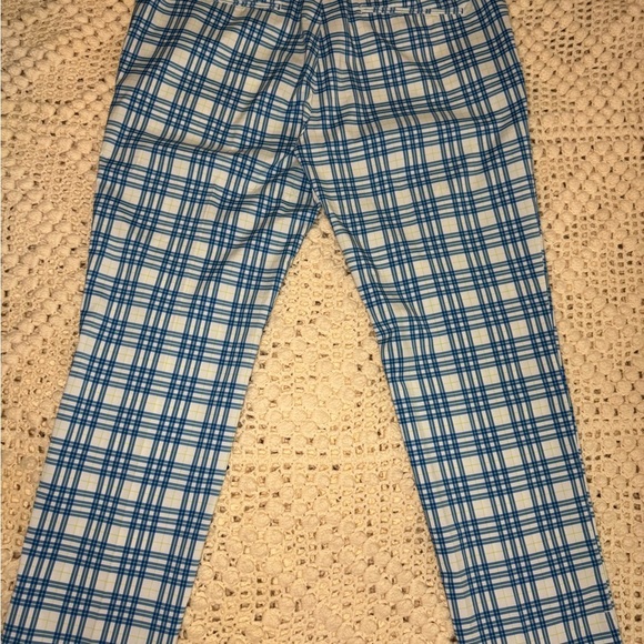 PUMA Men's Golf Size 40 w/Zip and Pockets Blue Plaid Pants.  #214 - Picture 7 of 9